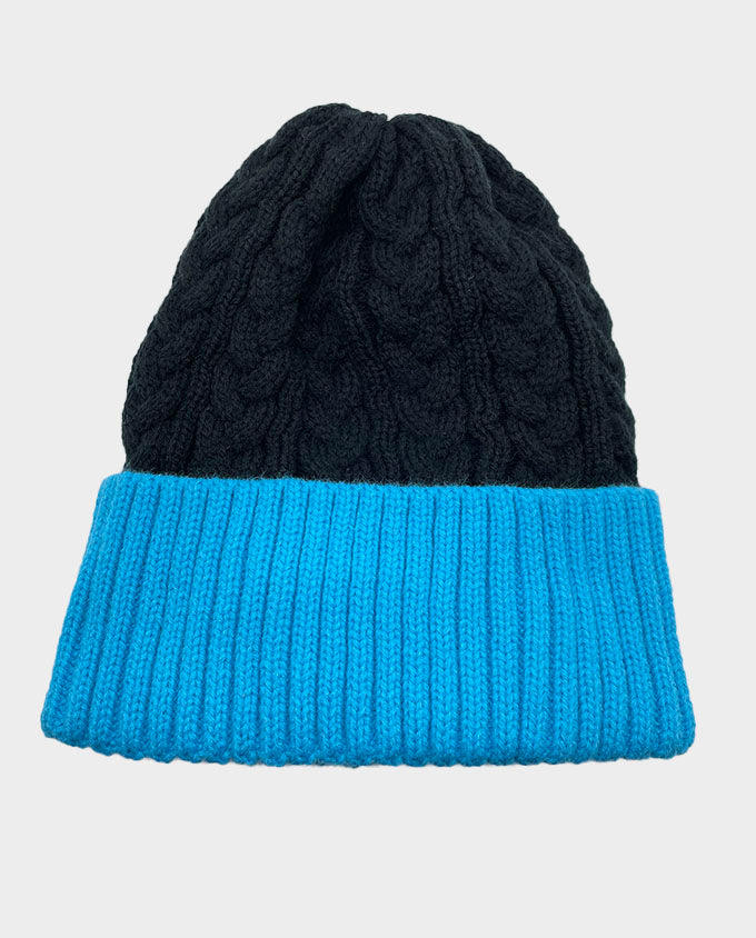 Two color cable knit SFTS beanie image 1