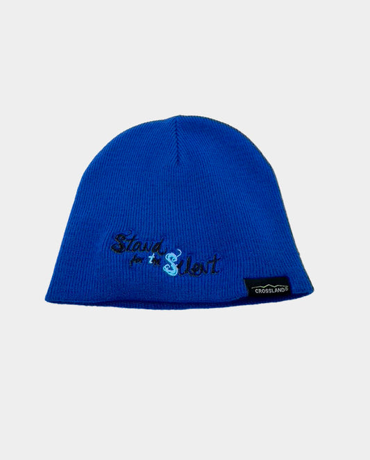 Blue “Stand for the Silent” beanie image 0