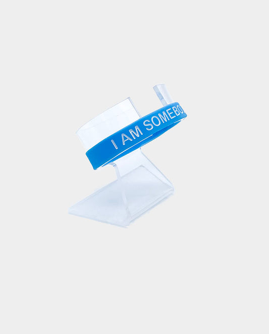 Blue “I am Somebody” wristband image 0