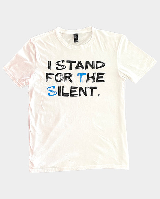 White "I Stand For The Silent" Shirt